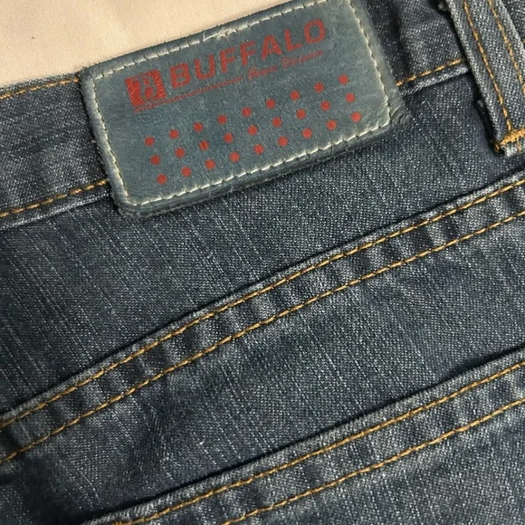 Vintage 90s / Y2K Buffalo David Bitton Dark Blue Boot Cut Jeans Size 27 - Picture 3 of 8
